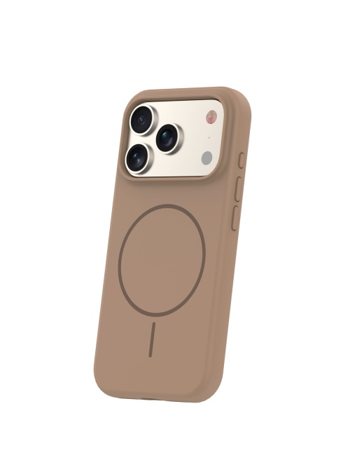 Кафяв Мек Силиконов Гръб Silicone Thin Mag за iPhone 17 Pro