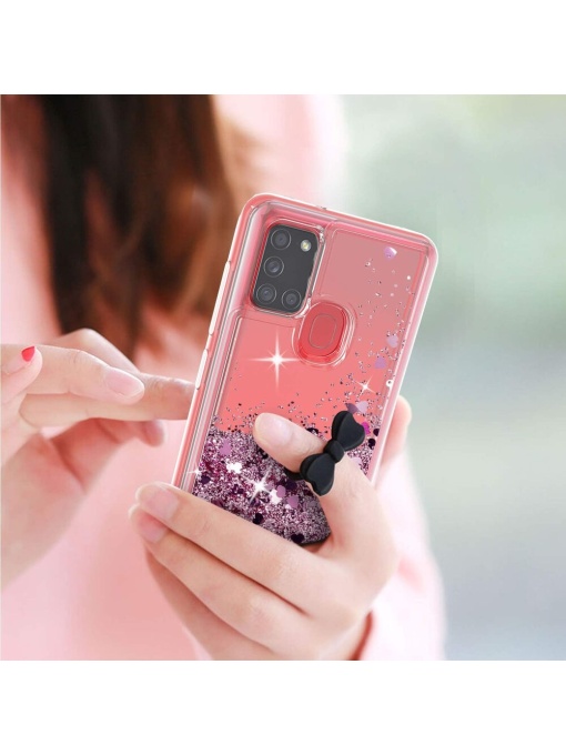 Нежен прозрачен плаващ кейс Floating Case за Samsung A21s