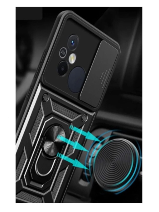 Противоударен черен гръб Camera Cover за Xioami Redmi 12C