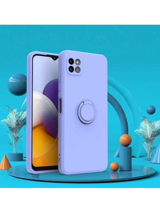 Светло Син калъф Ring Silicone Venus за Samsung A22 5G със защита от удари и надрасквания