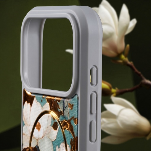 Сив гръб с декупаж и MagSafe "Golden Autumn" за iPhone 17 Pro Max - Img 7