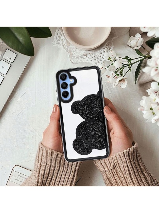Силиконов калъф Teddy Bear and Mirror за Samsung Galaxy A56 със защита от удари и надрасквания