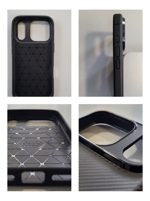 Силикон гръб Carbon за iPhone 17 Pro Max