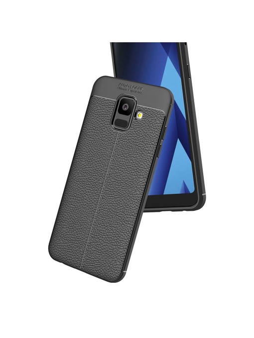 Силикон кейс Leather Autofocus за Samsung A6 2018