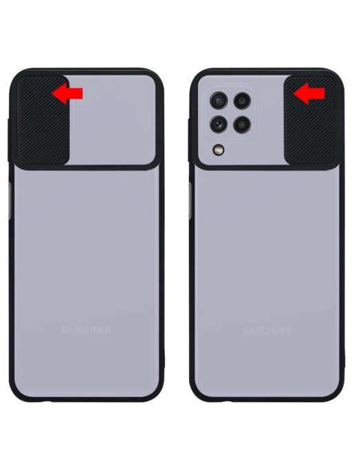 Черен кейс Camera Cover за Samsung A12