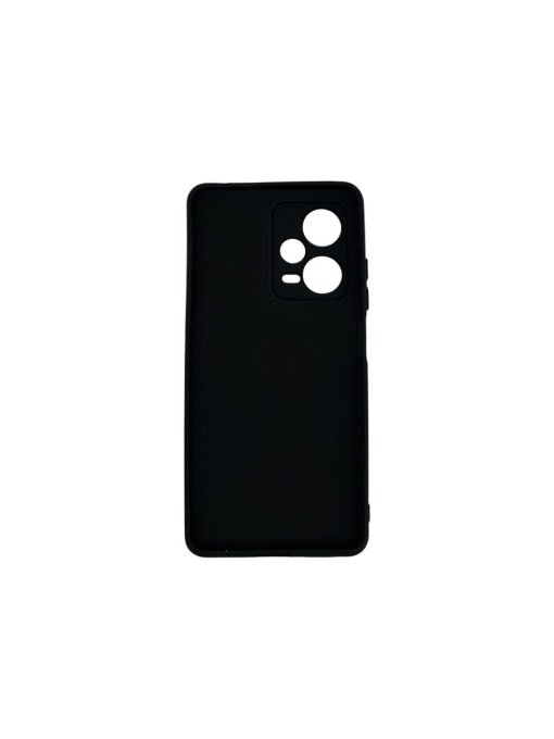 Черен силиконов гръб Poly с велур отвътре за Xiaomi Redmi Note 12 Pro