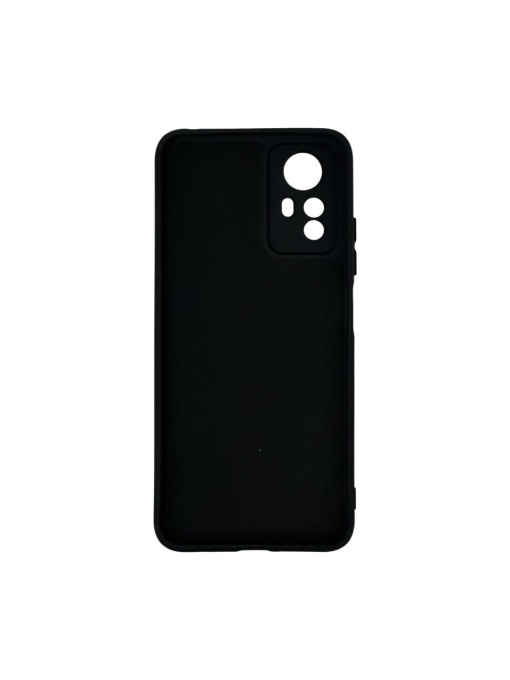Черен силиконов гръб Poly с велур отвътре за Xiaomi Redmi Note 12S 4G