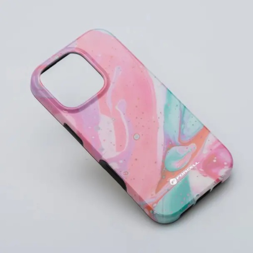 Case for iPhone 15 Forcell F-Protect Mirage compatible with Magsafe Military Drop-Test pink marble - Img 5