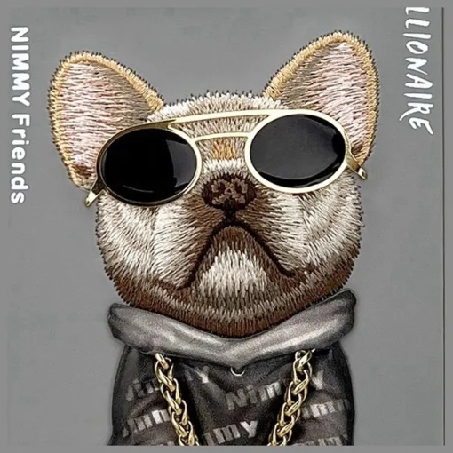 NIMMY case GLASSES COOL DOG for IPHONE 16 Pro Max gray - Img 3