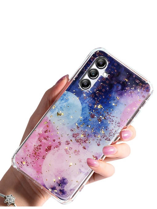 Елегантен ВИСОКОКАЧЕСТВЕН силиконов кейс Gold Glam за Samsung A14