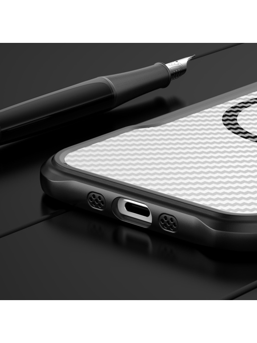 Карбонов Гръб Defender Carbon с MagSafe за iPhone 17 Air със защита от удари и надрасквания