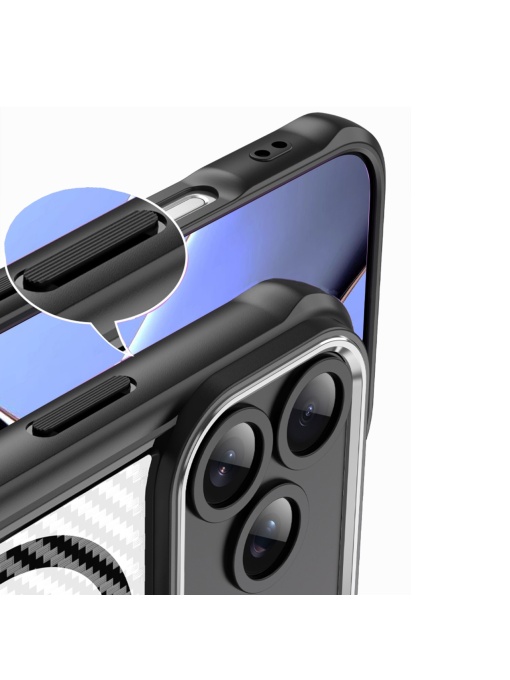 Карбонов калъф Defender Carbon с MagSafe за iPhone 17 Pro Max