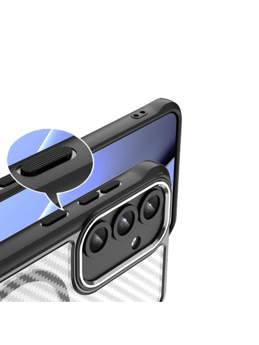 Карбонов Гръб Defender Carbon с MagSafe за Samsung Galaxy S25 FE