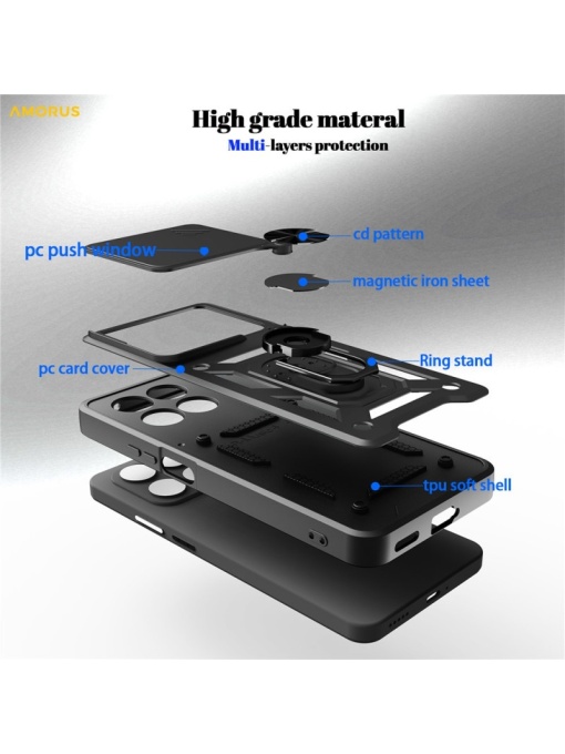 Противоударен черен калъф Camera Cover за Honor 400 Smart - Img 2