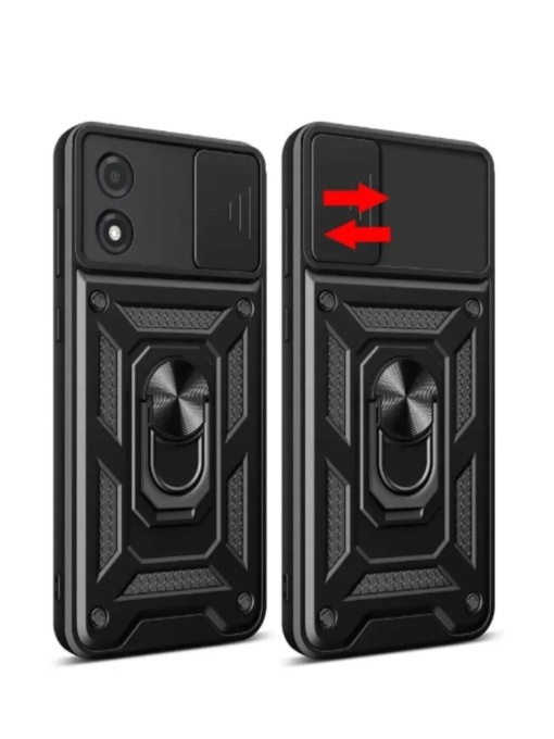Противоударен черен калъф Camera Cover за Motorola Moto E13 със защита от удари и надрасквания