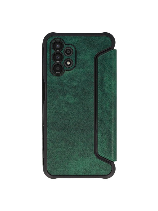 Тъмно зелен калъф тип тефтер Razor за Samsung A13 4G с място за карти и банкноти