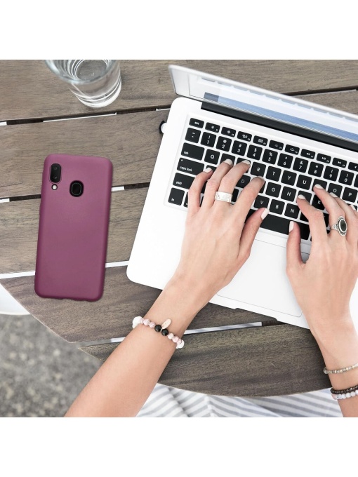 Тъмно лилав кейс Candy Color за Samsung A20s