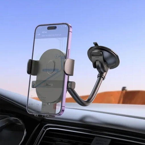 Car phone holder Hoco windshield / dashboard H20 black - Img 7