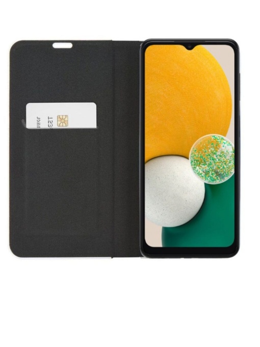 Kалъф тефтер черен CARBON WITH FRAME за Xiaomi 13 Lite с функция стойка за видео