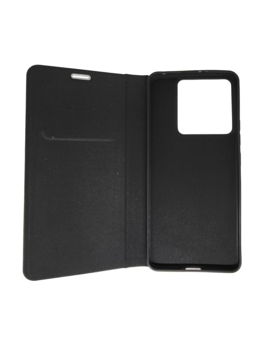 Kалъф тефтер черен CARBON WITH FRAME за Xiaomi Redmi Note 13 4G