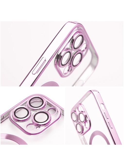 Rose Gold калъф Electro Mag с предпазни стъклени протектори на камерите и функция за бързо зареждане за iPhone 15 – изглед 3