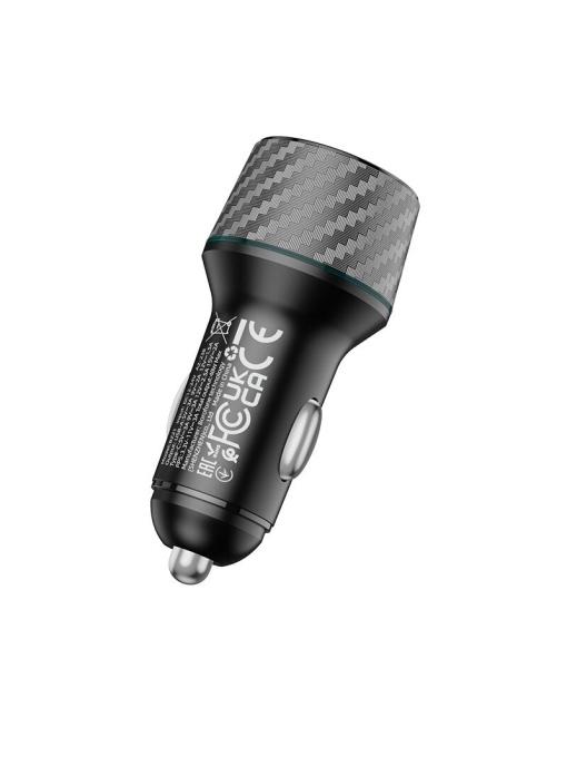Зарядно устройство за кола BOROFONE BZ21 BRILLIANT USB TYPE C QC 3 0 PD 48W BLACK съвместим с много устройства