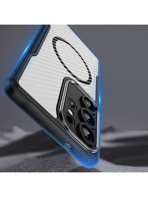 Карбонов Гръб Defender Carbon с MagSafe за Samsung Galaxy S26 Ultra с прецизни изрязвания за камера и бутони