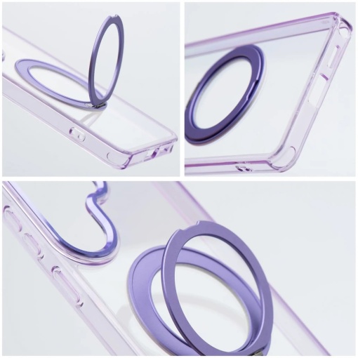 Кейс Frame Circle Stand за Samsung Galaxy A57, съвместим с MagSafe – лилав - Img 3