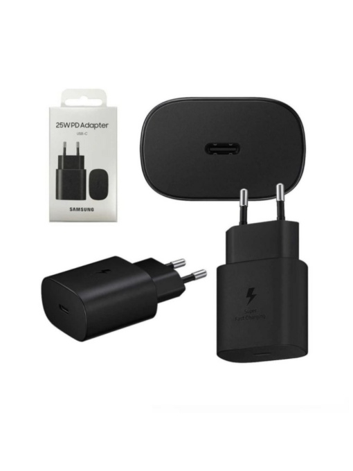 Оригинално зарядно у во Samsung 25W EP TA800 PD с един изход USB C за бърз пренос на данни