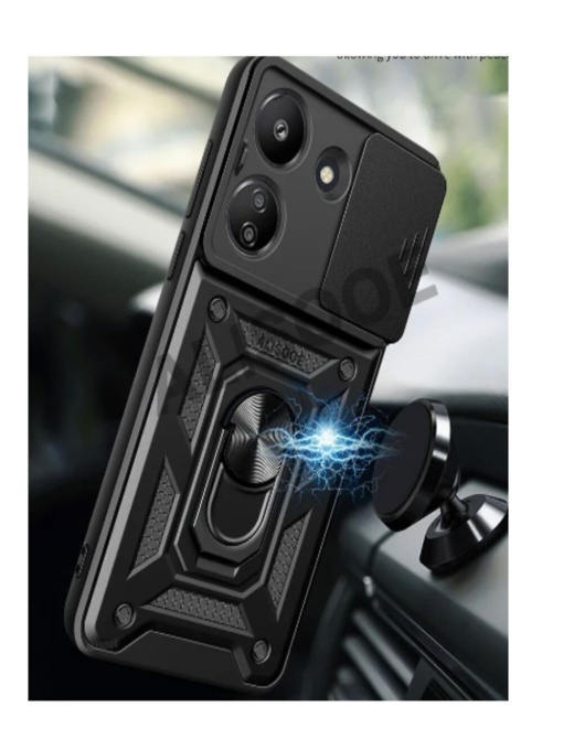 Противоударен черен гръб Camera Cover за Xiaomi Redmi 13C