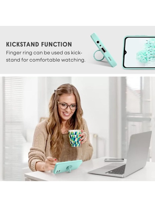 Светло Зелен кейс Ring Silicone Venus за Samsung A12