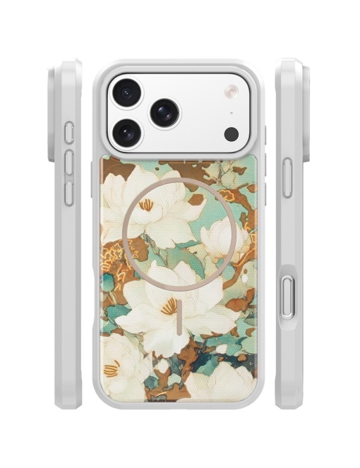 Сив гръб с декупаж и MagSafe "Golden Autumn" за iPhone 18 Pro - Img 3