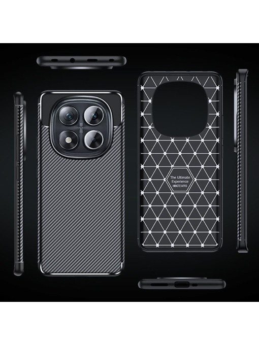 Силиконов гръб Carbon AutoFocus за Xiaomi Redmi Note 15 Pro 4G със защита от удари и надрасквания