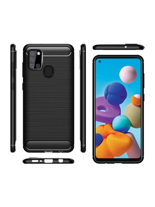 Силикон калъф Carbon за Samsung A21s