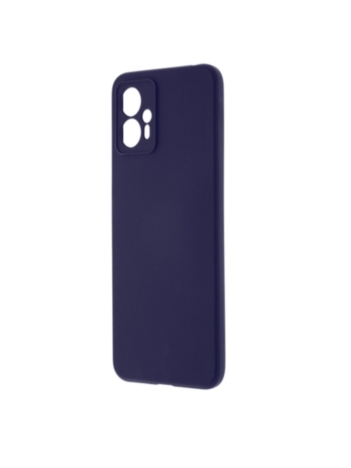 Тъмно син силиконов гръб Poly с велур отвътре за Motorola G13 G23