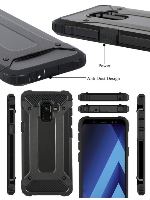 Удароустойчив черен кейс Bronya за Samsung Galaxy A6 2018