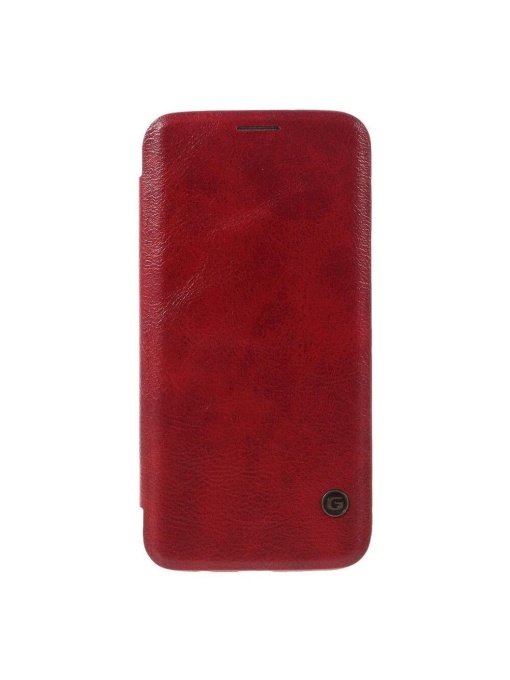 Червен Кожен кейс G Case за Samsung S7 Edge