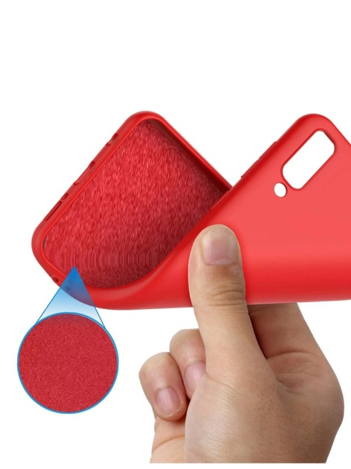 Червен Силиконов калъф POLY за Samsung A7 2018