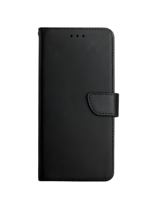 Черен кожен калъф тип тефтер за телефон Fancy 2 за Huawei P60 Pro с място за карти и банкноти