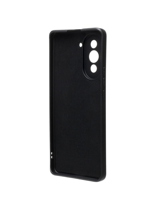 Черен силиконов калъф Poly с велур отвътре за Huawei Nova 10 Pro