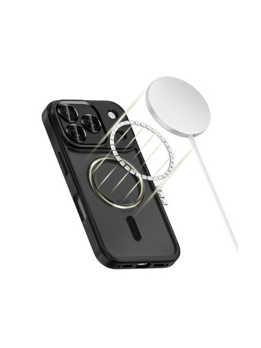Черен Mag Safe с предпазно стъкло на камерата за iPhone 17 Pro Max - Img 4