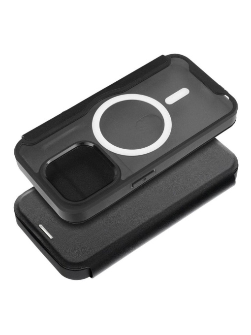 Черен Smart MagSafe гръб за iPhone 16