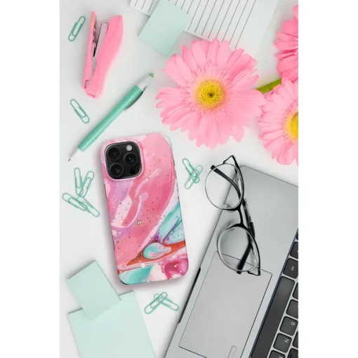 Case for iPhone 15 Forcell F-Protect Mirage compatible with Magsafe Military Drop-Test pink marble - Img 9