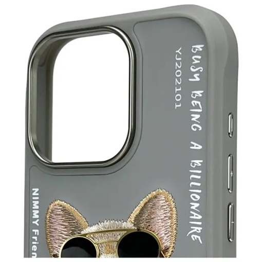 NIMMY case GLASSES COOL DOG for IPHONE 16 Pro Max gray - Img 7