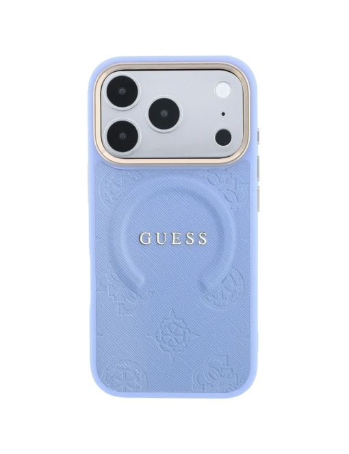 Original Guess Case за 17 Pro Max съвместим с MagSafe, sky blue - Img 3
