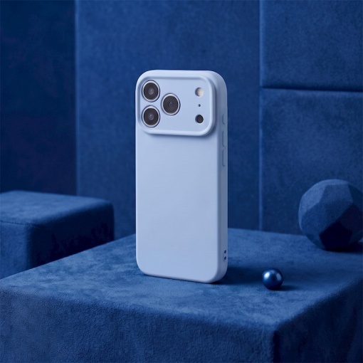 Silicon case за iPhone 18 Pro Max, небесно син - Img 4