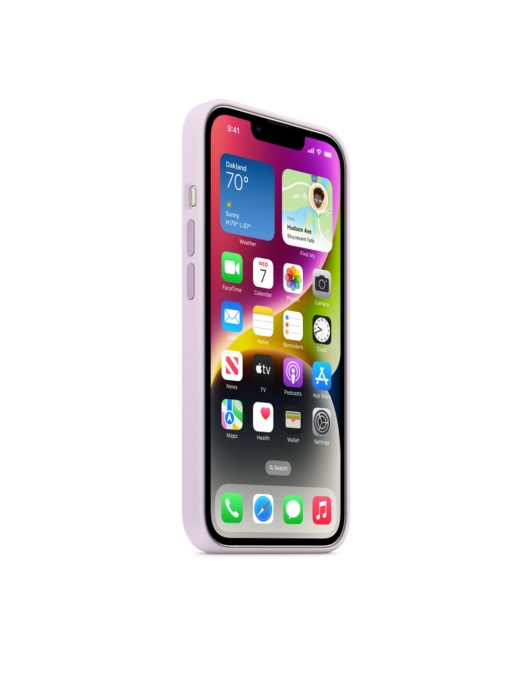 Елегантен светло лилав Оригинален гръб за iPhone 14