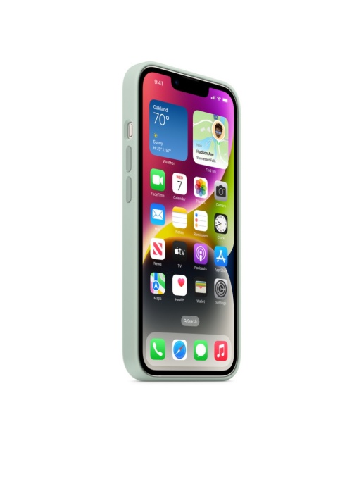 Елегантен тъмно ментов Оригинален гръб за iPhone 13