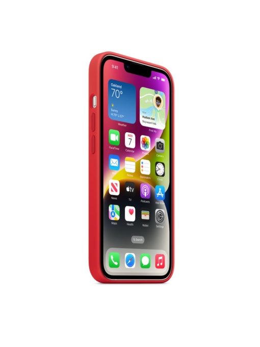Елегантен червен Оригинален гръб за iPhone 13