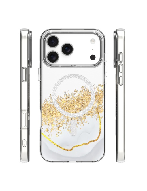 Елегантен "Epoxy Mag Case" гръб в бяло за iPhone 17 Pro - Img 2